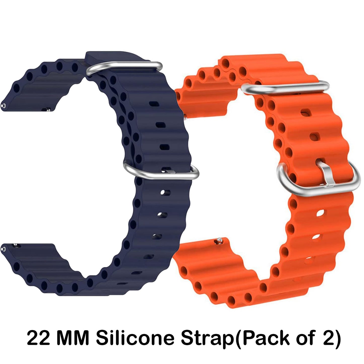 ADAMO 22mm Watch Strap compatible for Phoenix Ultra/Phoenix/Pulse 2/Xtend Pro/Xtend Call and ALL 22mm wristwatch and smartwatches P26BIB09-P26BIO09