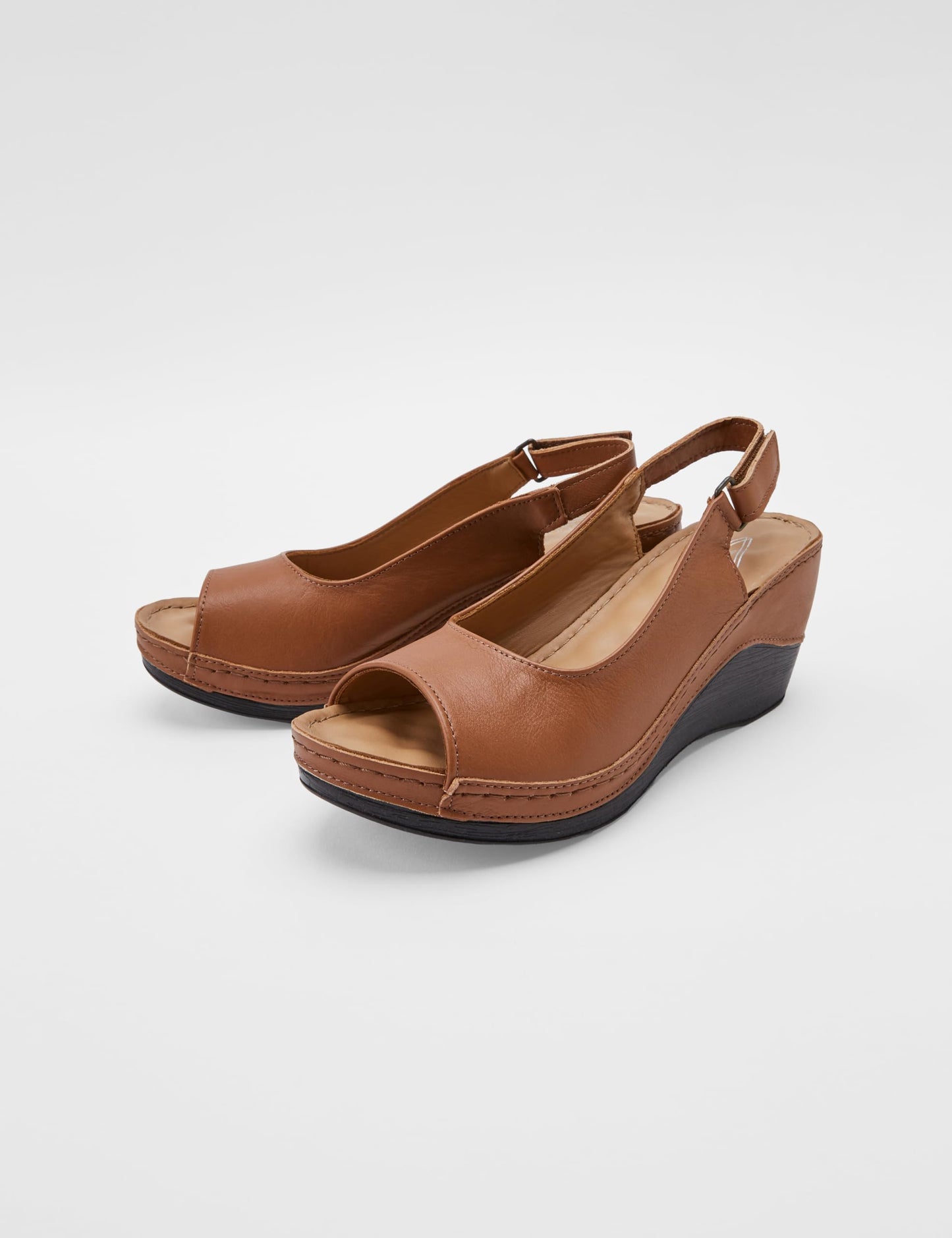 Woodland Women's Cognac LEATHER Ladies Sandal-7 UK (40EURO) (JF 1004)