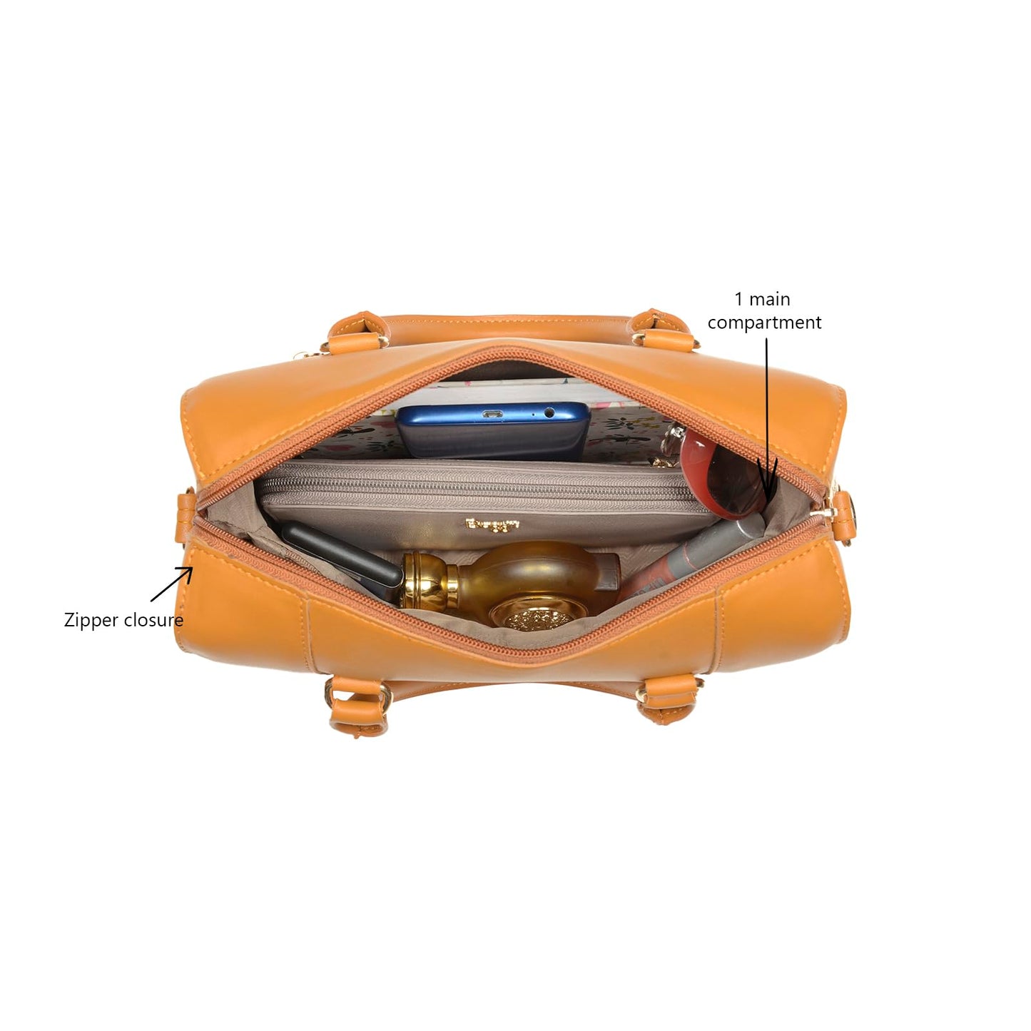 Baggit Women Yellow Sling Bag Medium Size | Ladies Stylish Casual Cross Body Purse Handbag