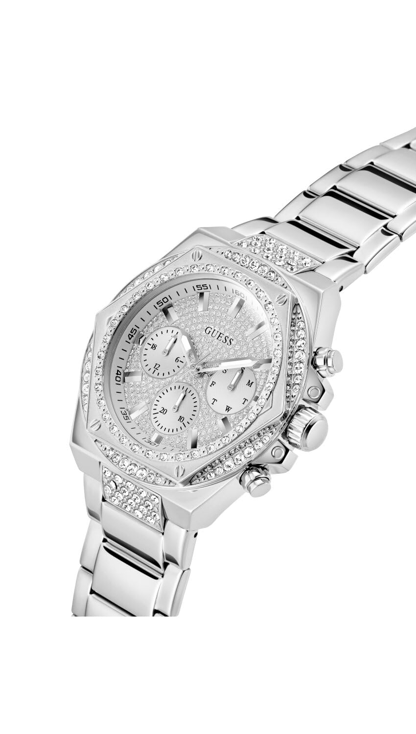 Guess Trend 47 mm Silver Dial Men Chrono Watch- GW0899G1