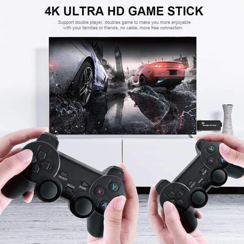 Drumstone (Special 10 Years Warranty) 4k Ultra HD Gaming Console with 2.4G Wireless Controllers, 64GB Game Library and 20,000+ Games for TV_RTG126 [video game]