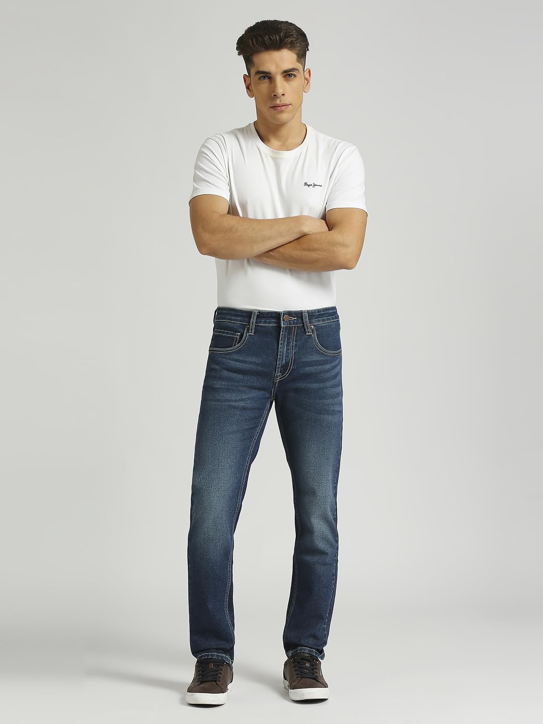 Pepe Jeans Men's Low Rise Tapered Fit Jeans Med Used