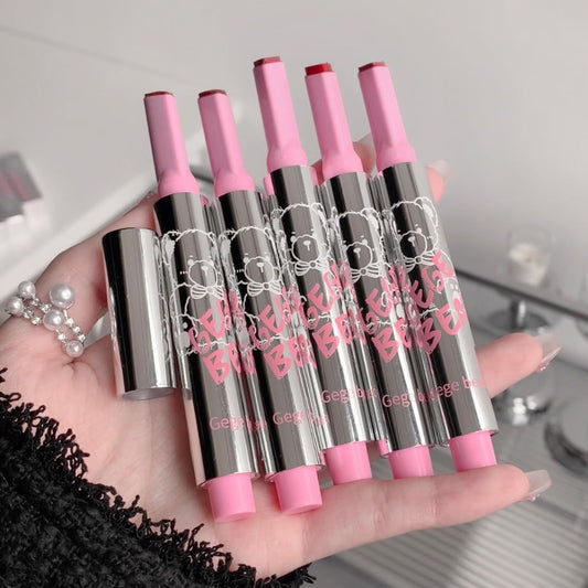 Gege Bear Crystal Frozen Lipsticks for Women – Transparent, Hydrating Gloss with Heart Tip and Convenient Click Mechanism (#3, Pack of 1)