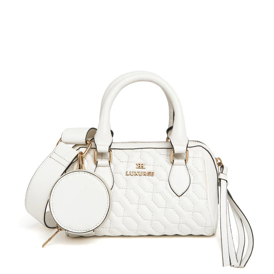 KLEIO Quilted Vegan leather Medium Handbag With A Pouch & sling For Women & Girls