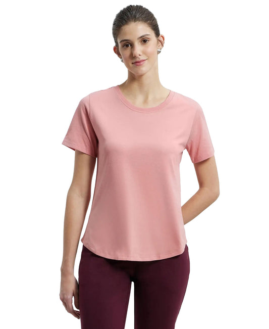Jockey Crew Neck Relaxed Fit T-Shirt For Women Aw88_Brandied Apricot_Xl
