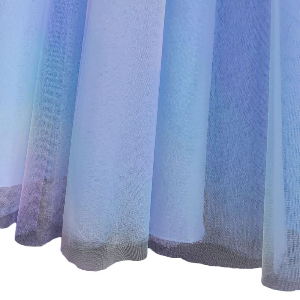 Hopscotch Girls Sequin Embellished Floor Length A Line Gown In Blue Color For Ages 10-11 Years