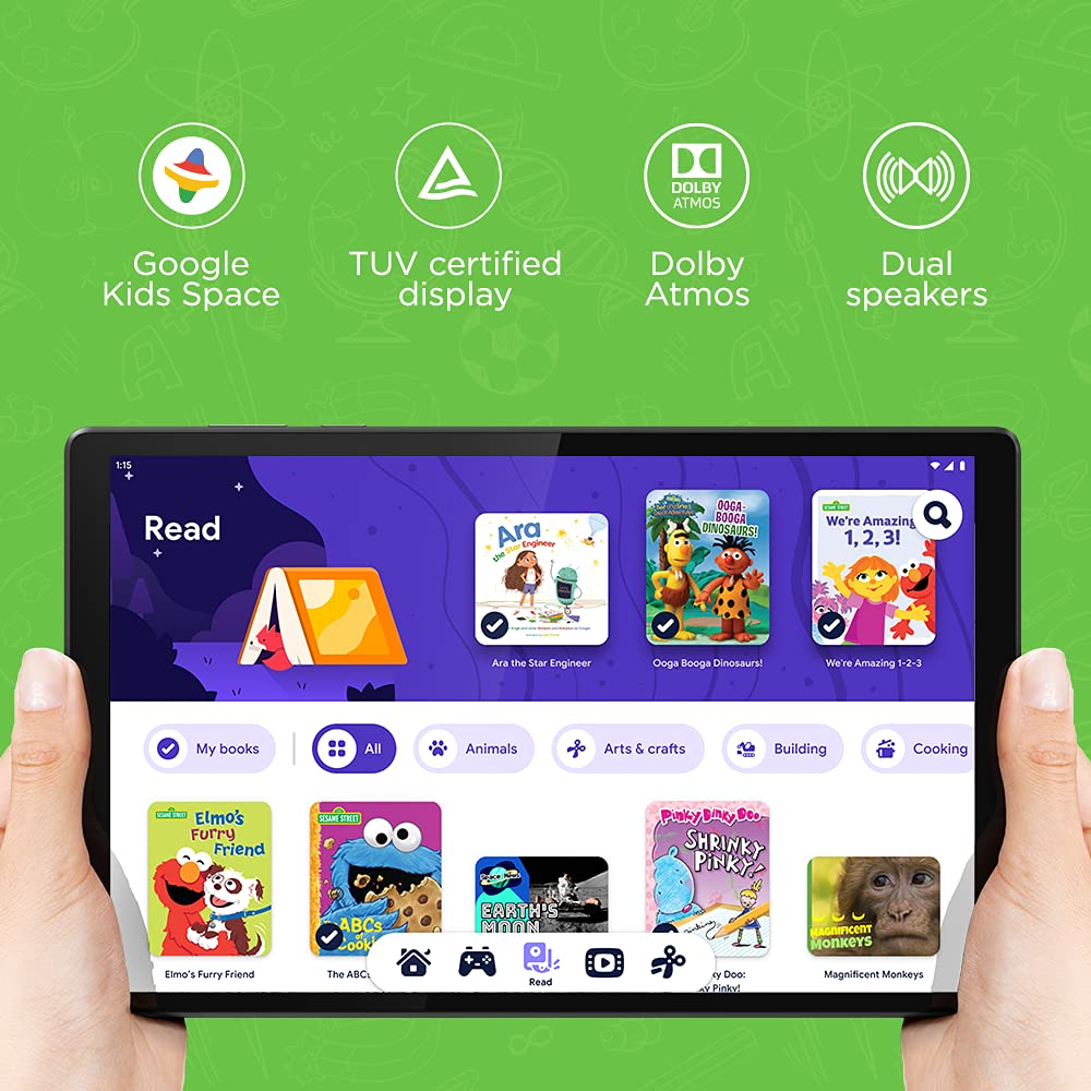 Lenovo Tab M10 HD 2nd Gen (10.1 inch/25.65 cm, 2 GB, 32 GB, Wi-Fi Only) Platinum Grey with Metallic Body and Octa core Processor