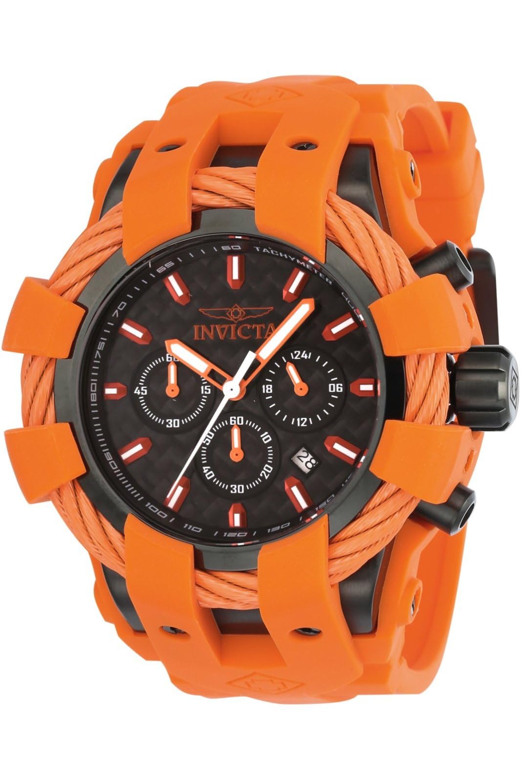 Invicta Stainless Steel Casual Analog Black Dial Men Watch-23872, Black Band