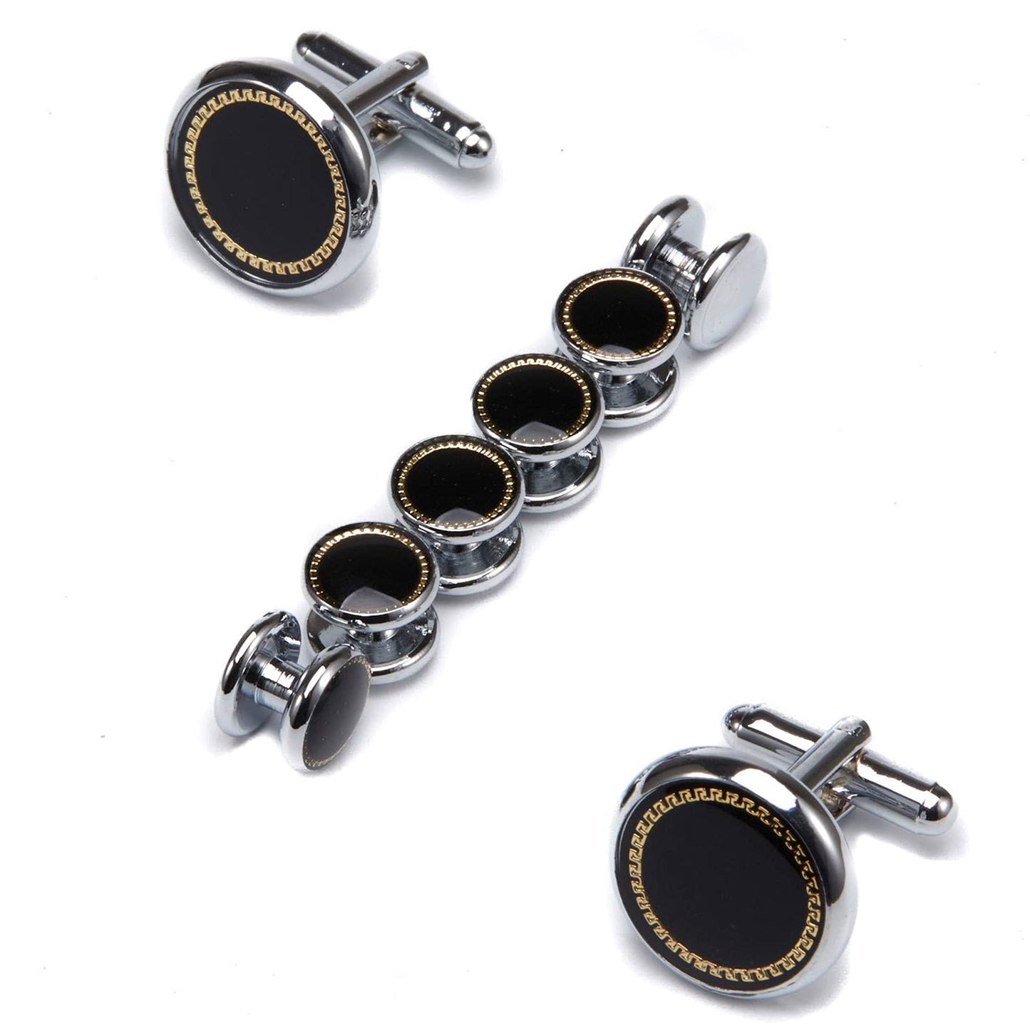 UJOY Men's Jewelry Cufflinks and Studs for Tuxedo Shirts for Weddings, Business, Dinner, Resin, resin