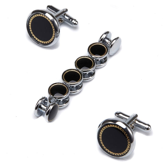 UJOY Men's Jewelry Cufflinks and Studs for Tuxedo Shirts for Weddings, Business, Dinner, Resin, resin