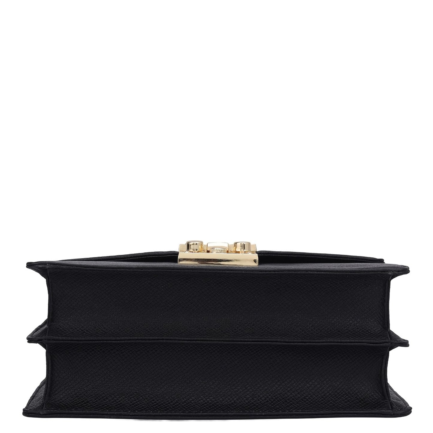 Da Milano Leather Shoulder Bag for Women - Black (LB-00349C-OL)