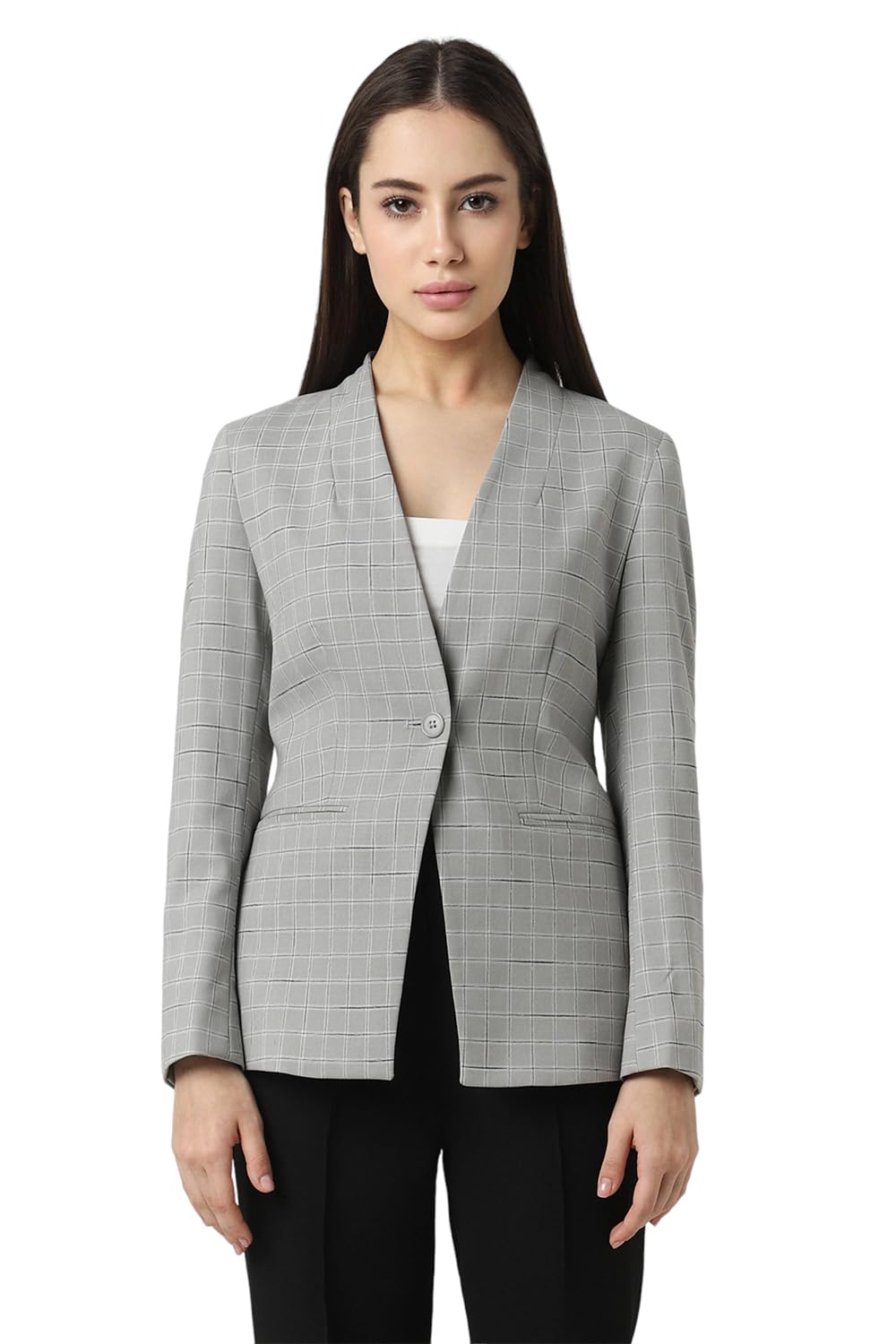 Van Heusen Women's Blazer (VWBZFRGFD79538_Grey