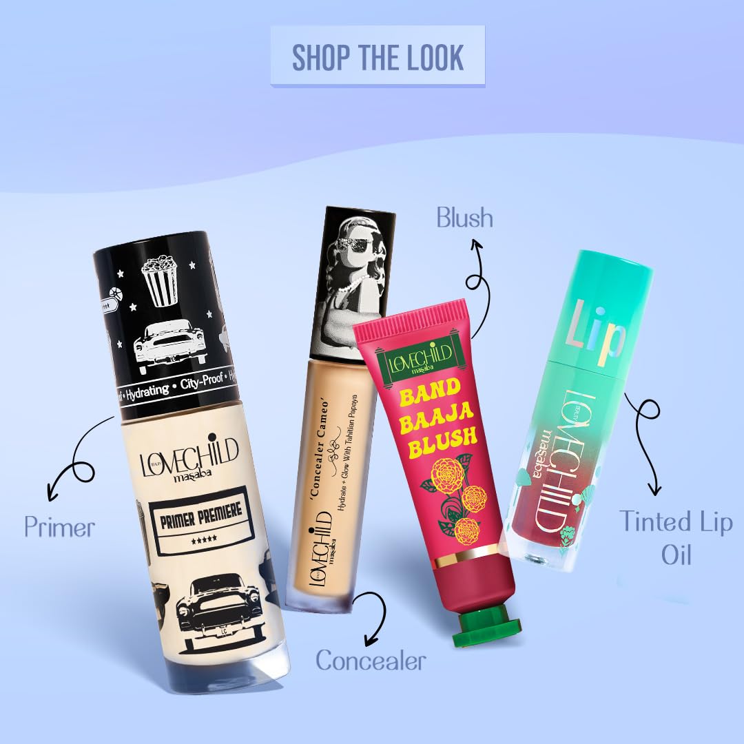 LoveChild Masaba Lip Gelato Tinted Lip Oil | Hydrating, Luminous finish |With Vitamin E, Jojoba oil, Hyaluronic Acid & Shea Butter, Raspberry Rose, 5ml