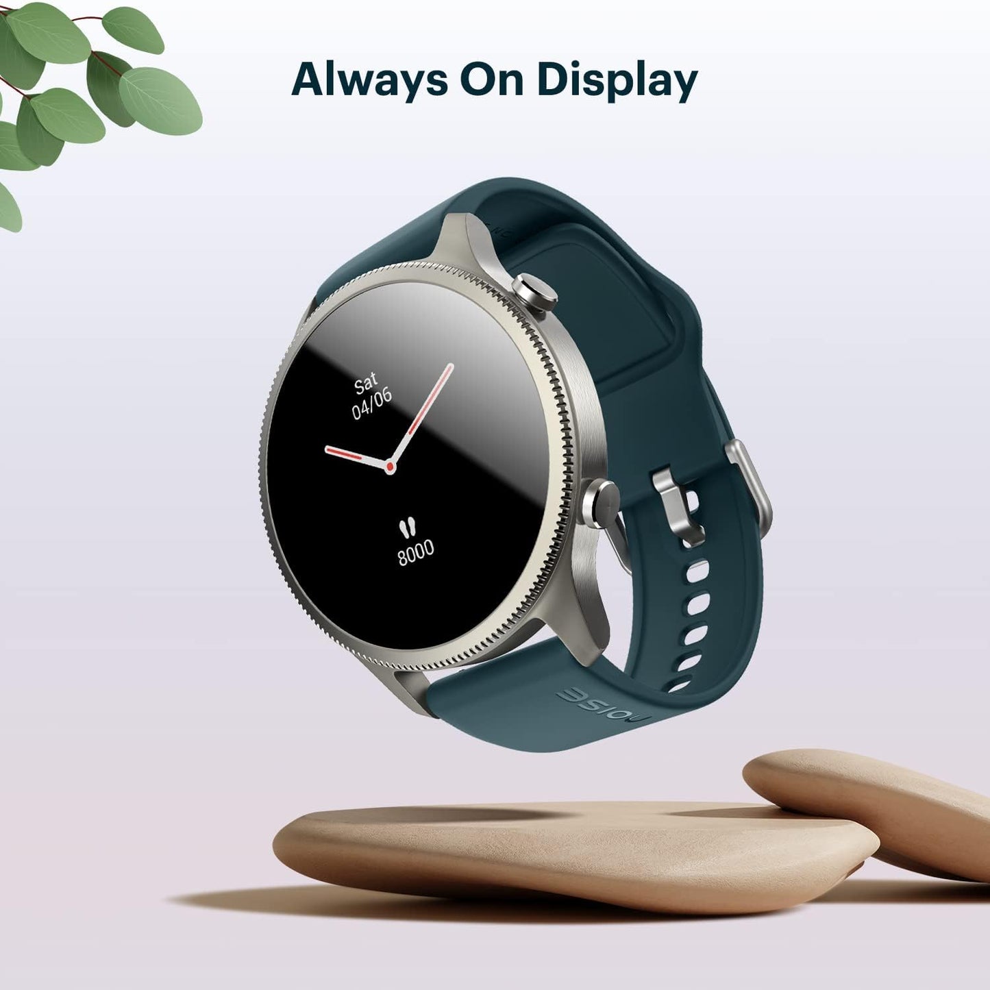 NoiseFit Halo 1.43" AMOLED Display, Bluetooth Calling Round Dial Smart Watch, Premium Metallic Build, Always on Display, Smart Gesture Control, 100 Sports Modes (Midnight Alloy)
