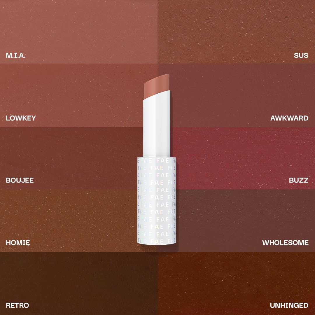 FAE Beauty Modern Matte Lipstick | Comfortable Cushion Matte Formula | One Stroke Application | Longwear | Richly Pigmented (Shade Awkward)