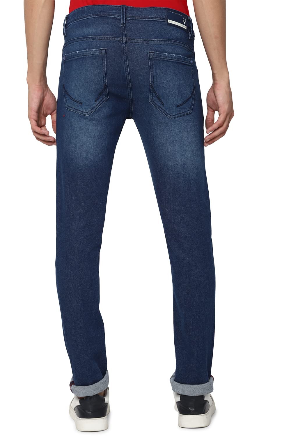 Allen Solly Men's Slim Low Rise Jeans (ALDNVSKFV81991_Medium Indigo_34)