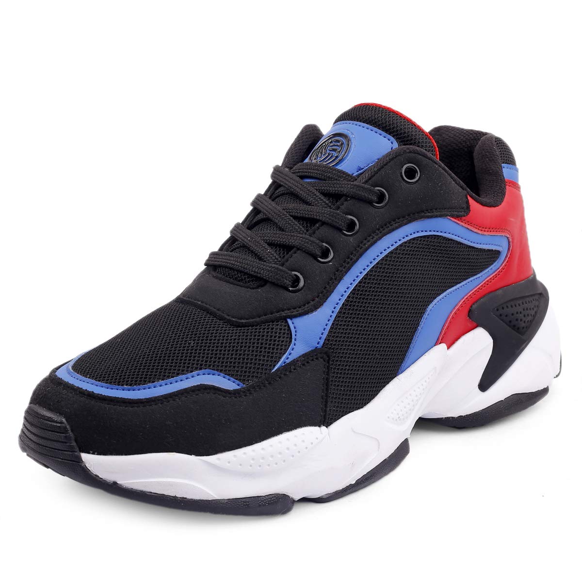 Bacca Bucci ® Men's Impact Running Shoes with Natural Rubber & Eva Sole and Breathable Upper for Cross Training, Heavy Weight Lifting - Black, Blue, UK7