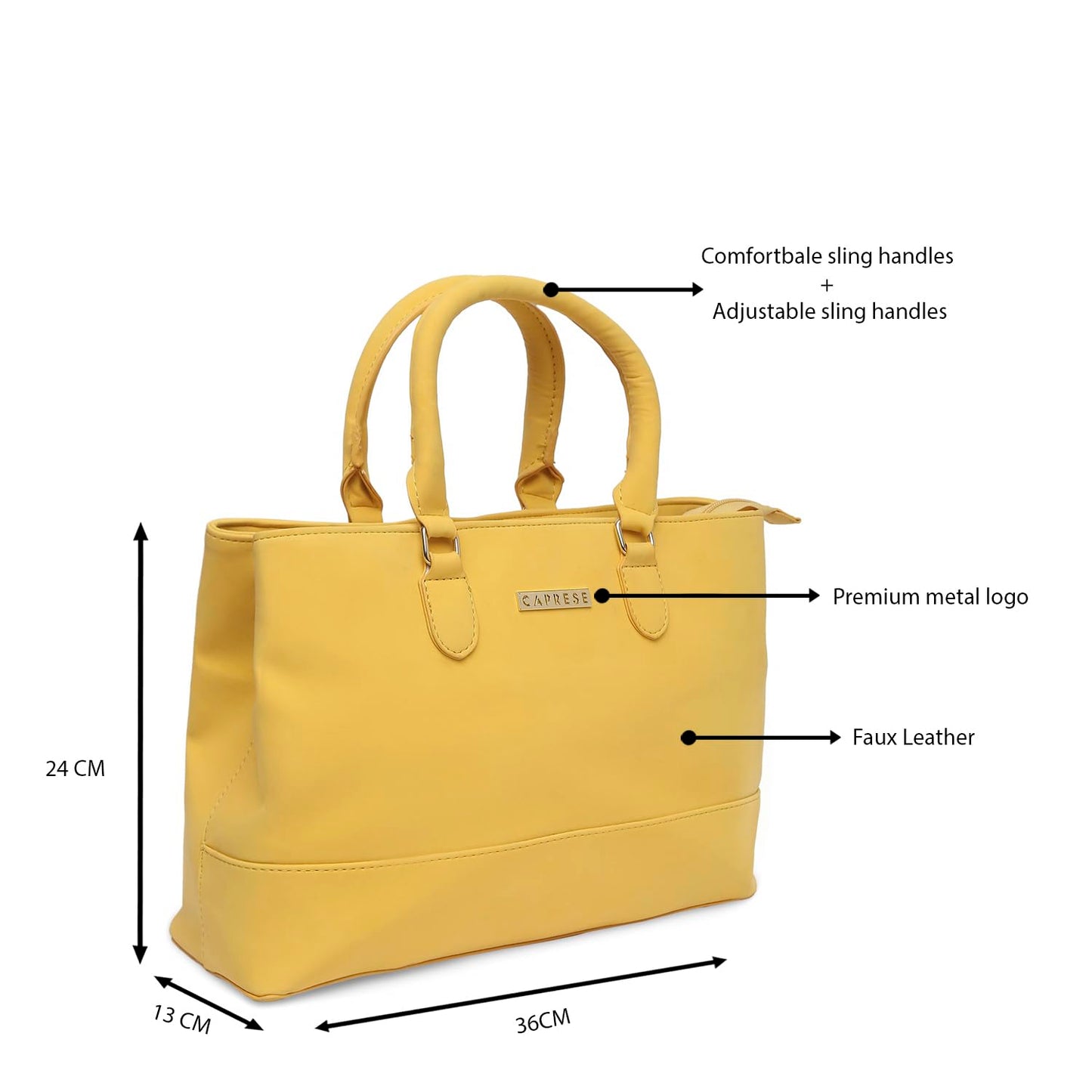 Caprese womens CARALINE S Medium SOFT YELLOW Satchel