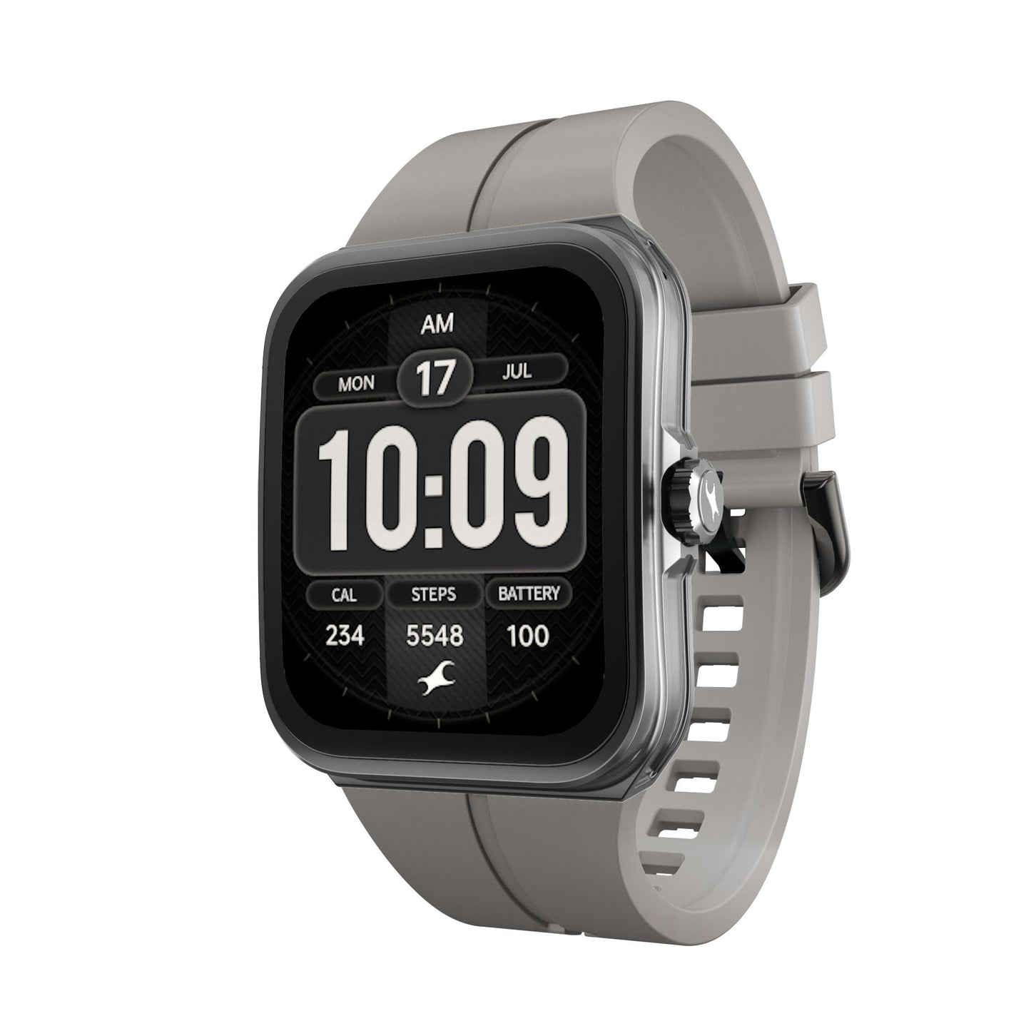 Fastrack VOX Neo Smart Watch with 1.91” Curved TFT Display, Rotary Crown, Offline Voice Commands,To-Do list, BT Calling, 24/7 Health Suite, SpO2, HRM, Sleep Tracking, IP68 Water Resistant - Delta Clay
