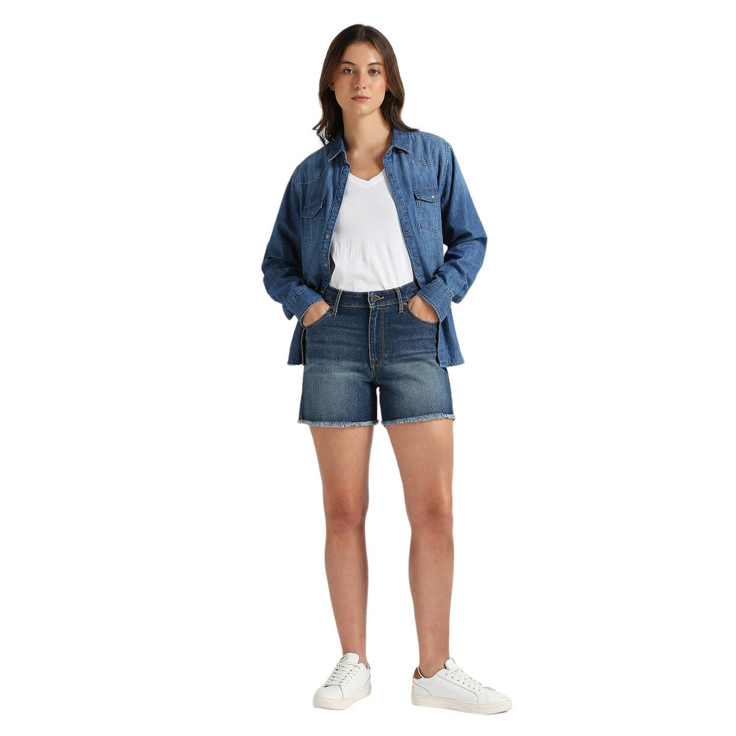 Pepe Jeans Women's Hybrid Shorts (PL801172J67_MED Dark Used