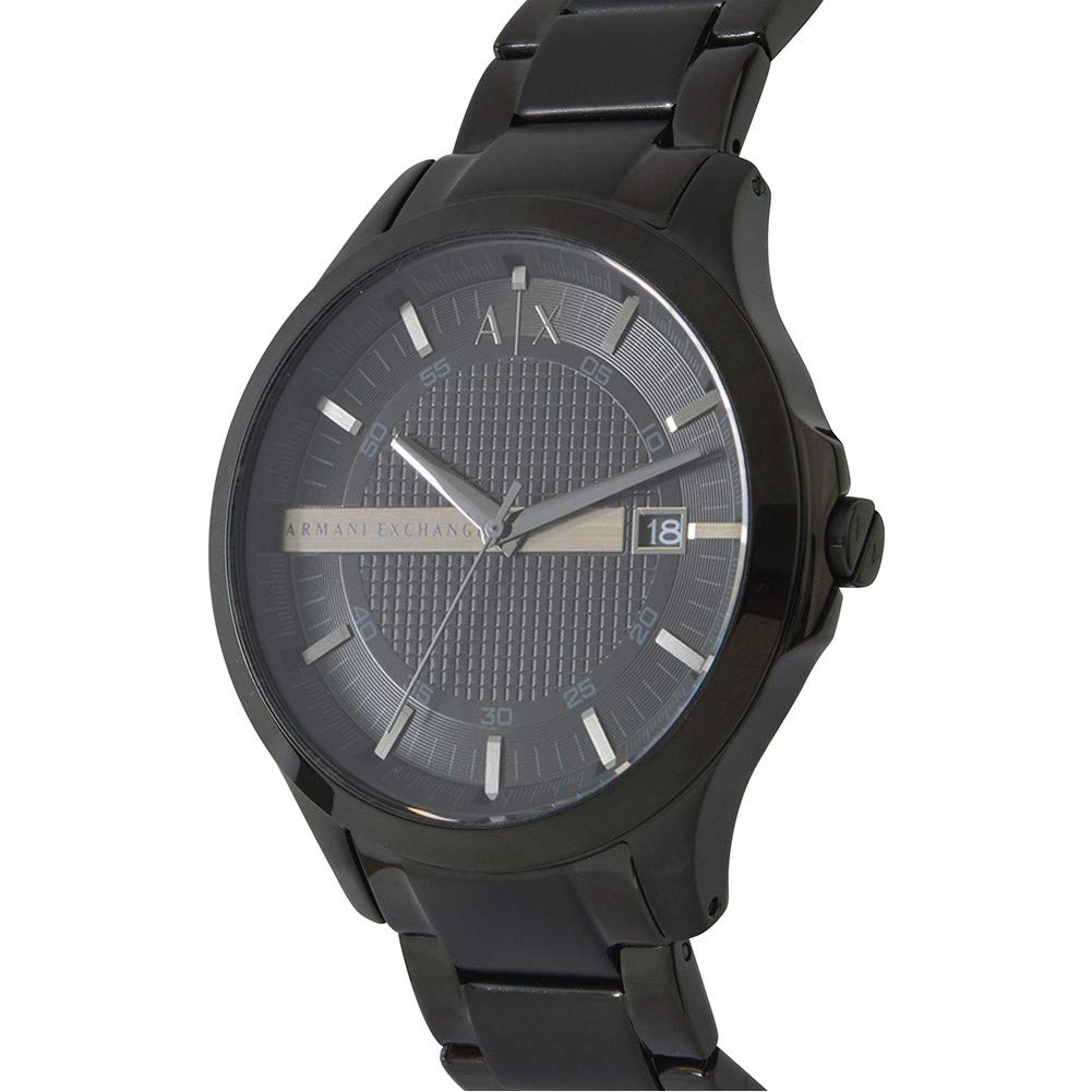 Armani Exchange Analog Men's Stainless Steel Watch AX2104 (Black Dial Black Colored Strap)