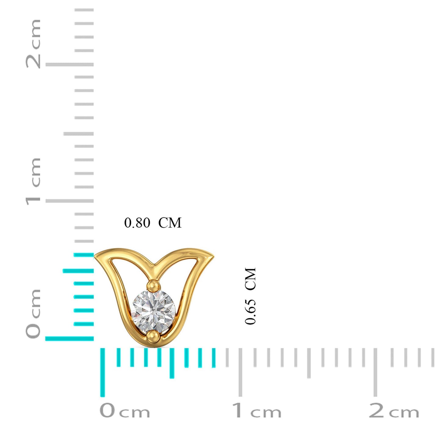 Joyalukkas 22K Gold Stud Earrings for Women, Yellow, Gold