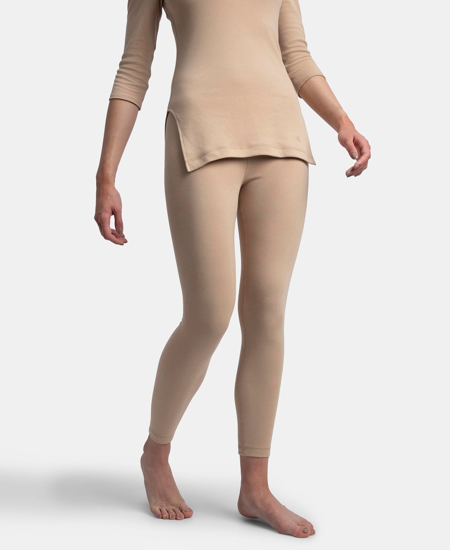 Jockey 2544 Women's Super Combed Cotton Rich Brushed Fabric Thermal Leggings with StayWarm Technology_Skin_L