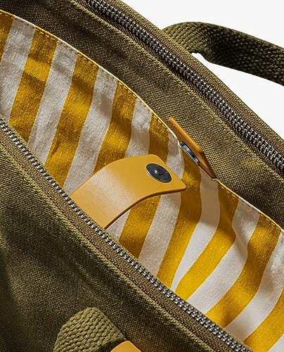 DailyObjects Women's Latest System Tote Bag|Stylish&Spacious Canvas Handbag With Zip Closure|Handcrafted Ladies Shoulder Purse|Sturdy Double Handles|Padded Laptop Compartments For Upto 14",Yellow