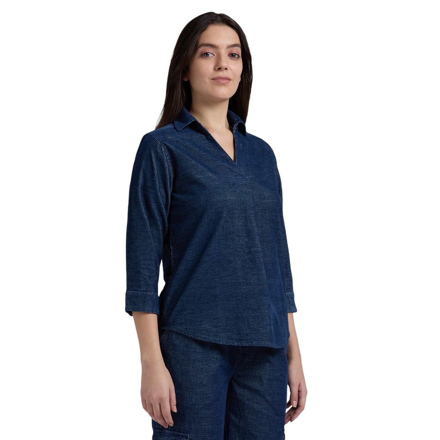 Pepe Jeans Women's Solid Regular Fit Shirt