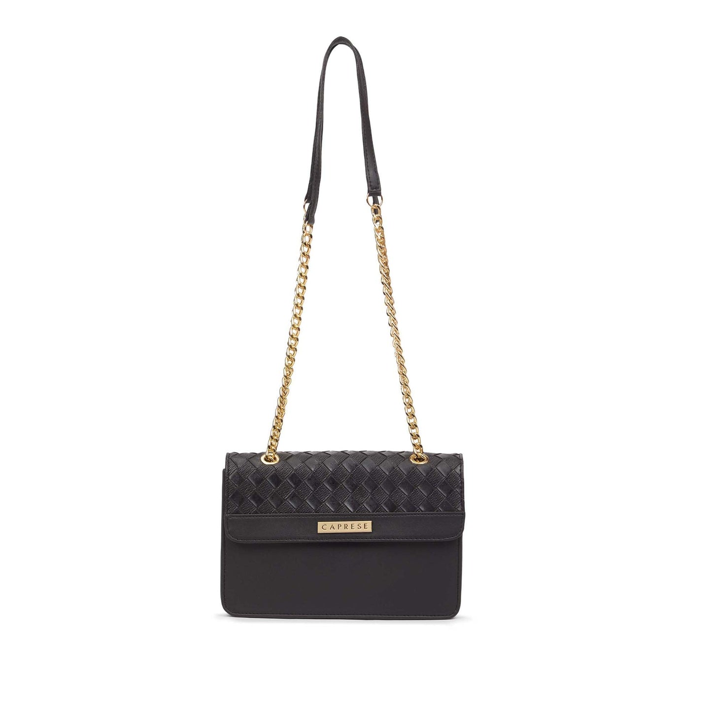 Caprese Alpine Medium Sling Bag for Women with Adjustable Strap for Comfortable Wear | Magnetic Button Closure | Versatile Handbag for Everyday Use, Travel, and Special Occasions (Black)