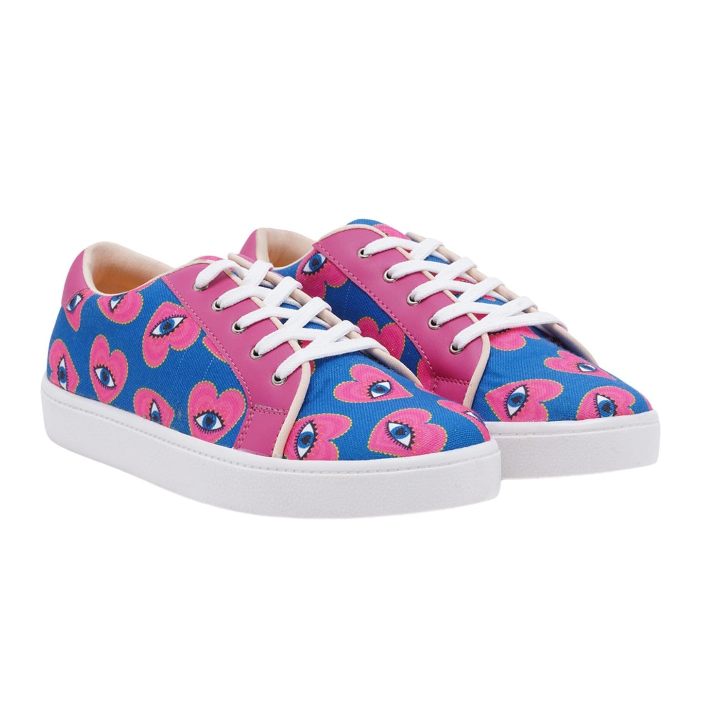 THE QUIRKY NAARI Mesmereyes Sneakers with Quirky Print | Blue