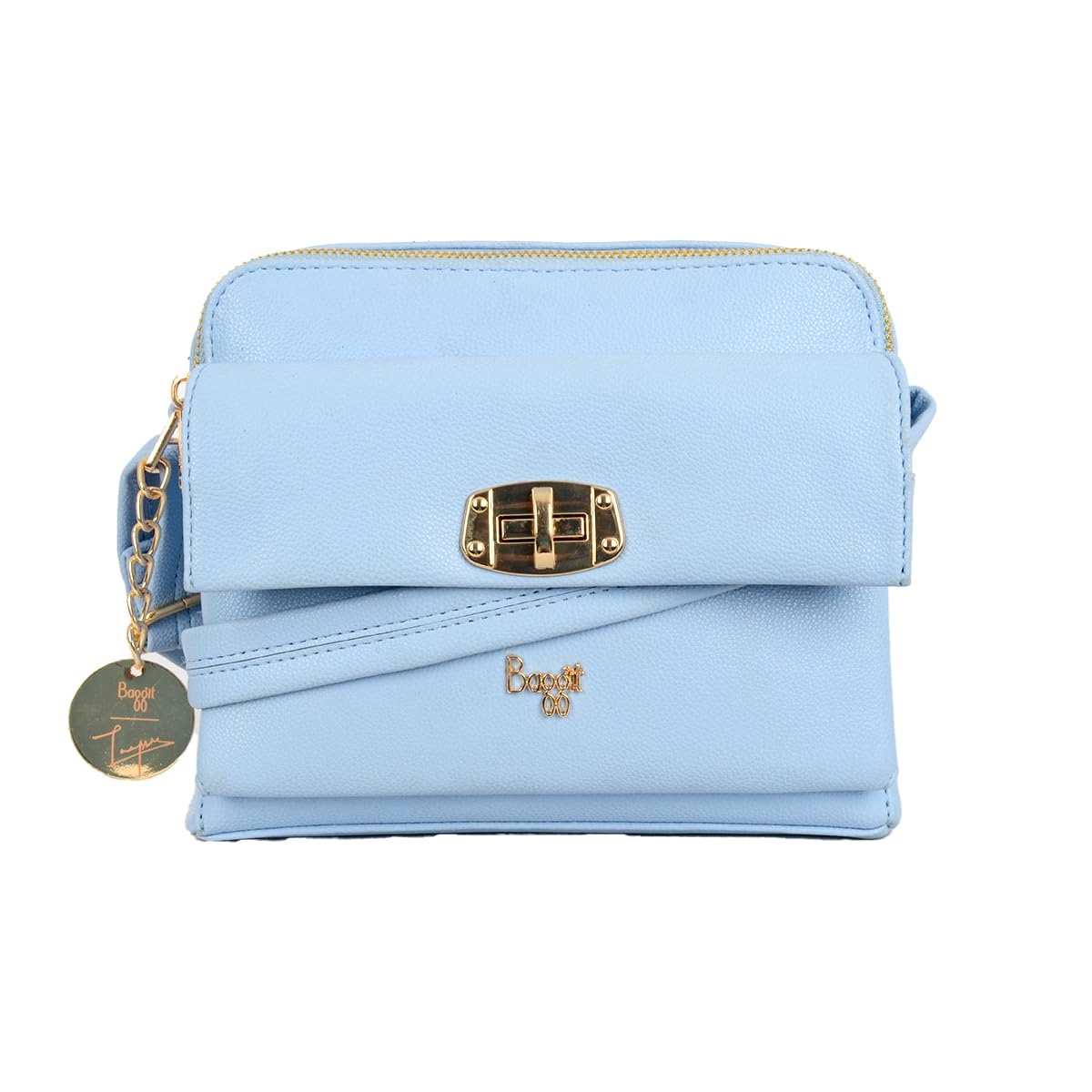 Baggit Women Blue Sling Bag XS Size | Ladies Stylish Casual Cross Body Purse Handbag