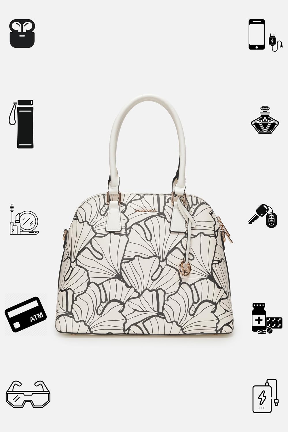 Women White Casual Handbag