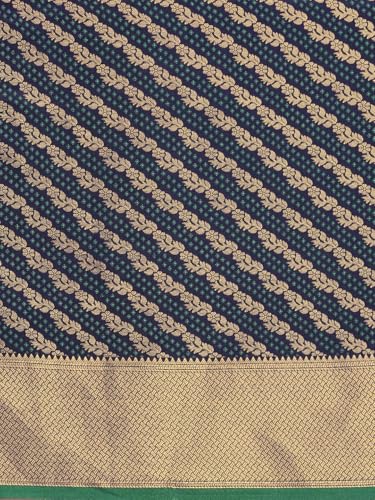 Panzora Women's Banarasi Silk Woven Zari Work Saree With Unstitched Blouse Piece