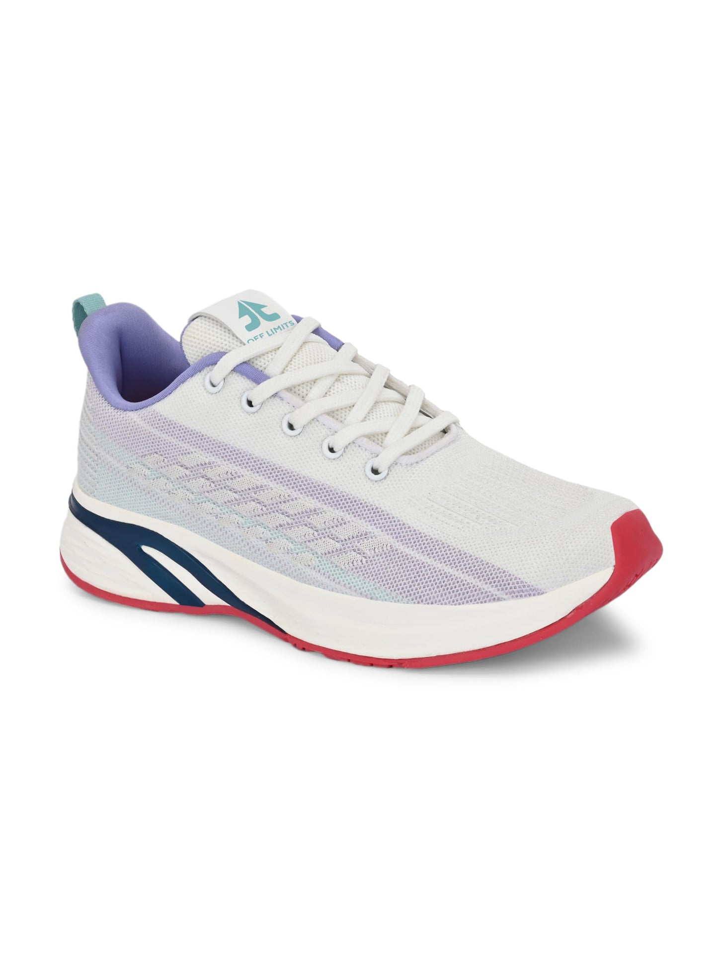OFF LIMITS Women PALOMA Running Shoes, Off White/Purple/Aqua, UK 4
