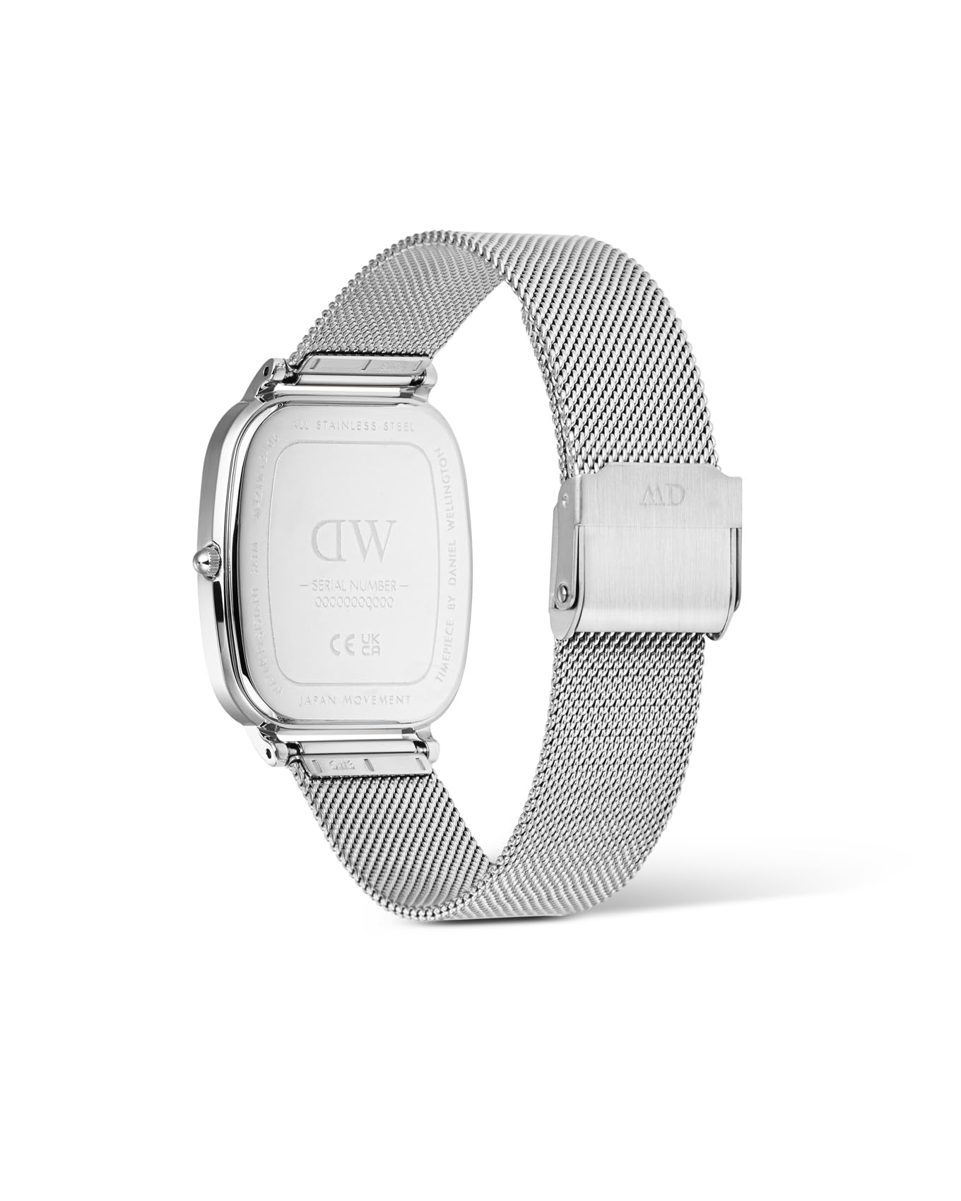 Daniel Wellington Vintage Analogue Watch for Man with Beige Cushion Dial & Silver Stainless Steel Bracelet Band Water Resistant Men's Wrist Watches - DW00100814K