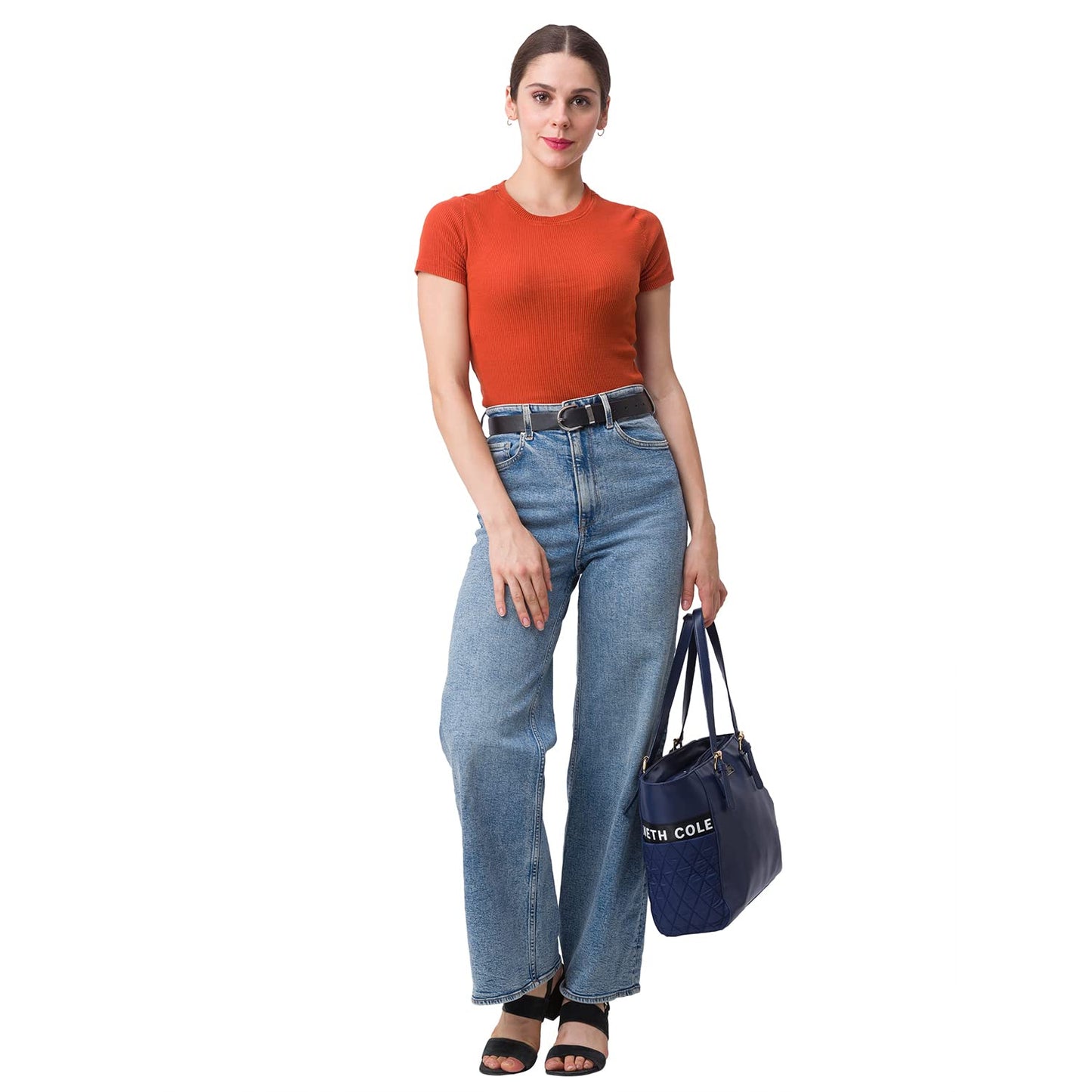 KENNETH COLE Women's Stylish Navy Casual Tote Bag