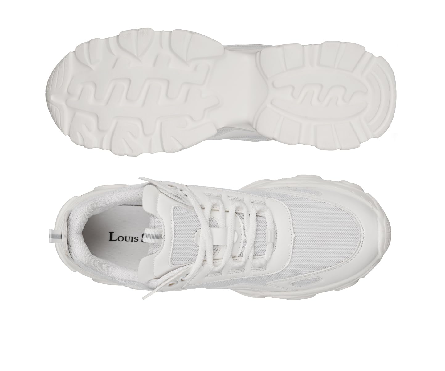 LOUIS STITCH Women’s Sneakers White | Comfortable Lightweight Walking Shoes | Stylish Casual Lace-Up Trainers for Daily Wea | LSLD-SNK-01-WH | (UK-3)