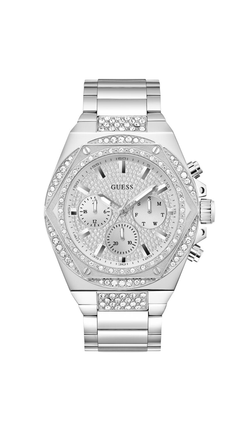 Guess Trend 47 mm Silver Dial Men Chrono Watch- GW0899G1
