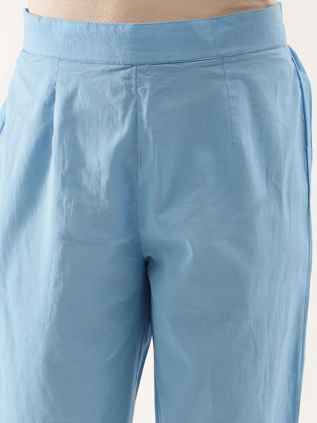 Divena Blue Floral Print Organza Anarkali Kurta set with Dupatta