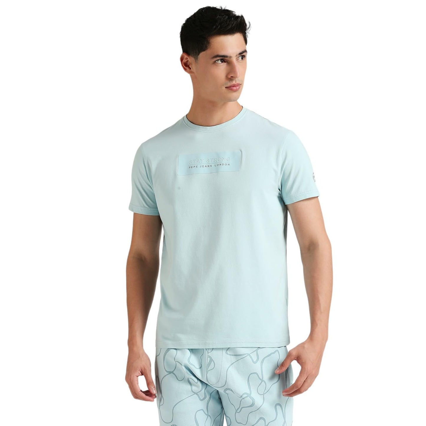 Pepe Jeans Men's Slim Fit T-Shirt (PM509586_Pale Blue