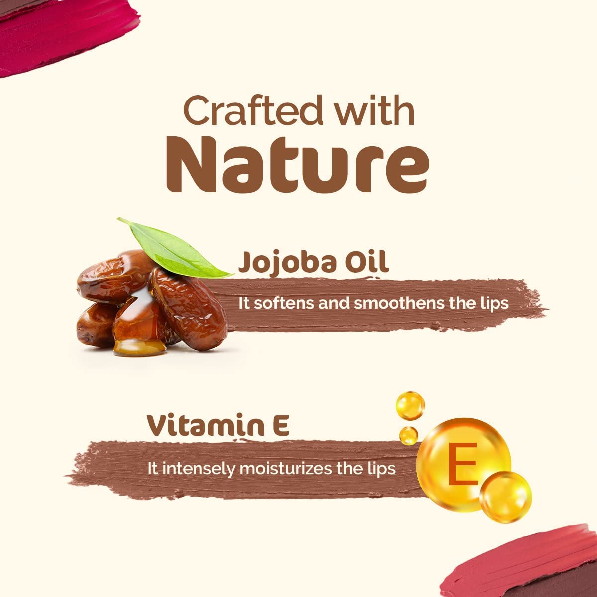 Mamaearth Soft Matte Long Stay Lipsticks with Jojoba Oil & Vitamin E for 12 Hour Long Stay - 08 Red Dhalia - 3.5 g