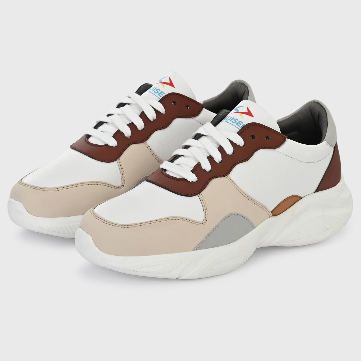 Cruiser Men's Fleix Beige Chunky Sneakers_9 UK (2528-6)