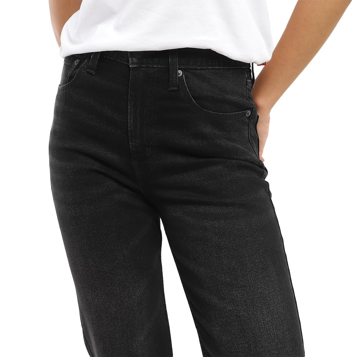 Levi's Women's Straight High Rise Jeans (A7092-0009_Black, 34