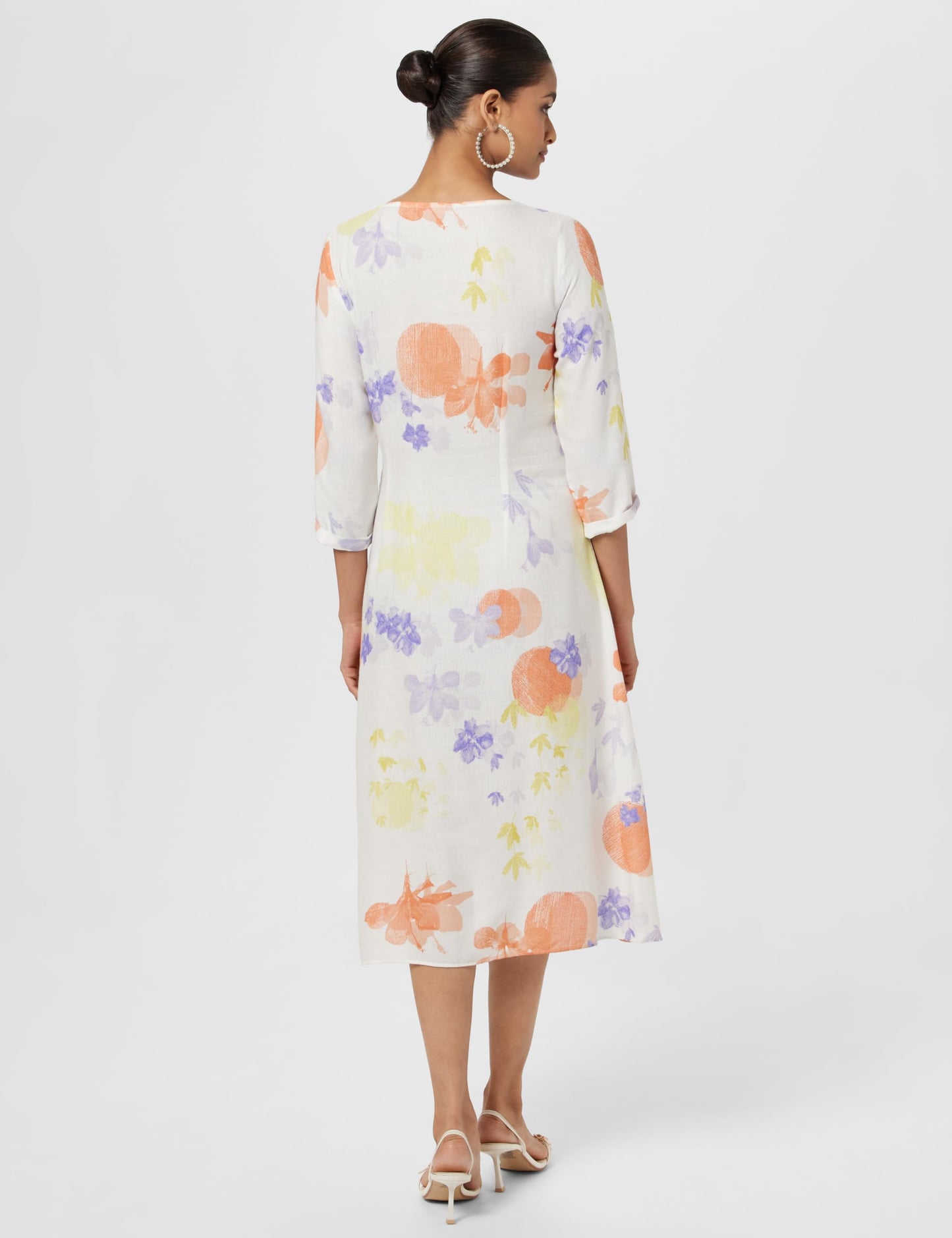 W for Woman Ecru Floral Printed Summer Wrap Dress_23FEW19337-121022_2XL