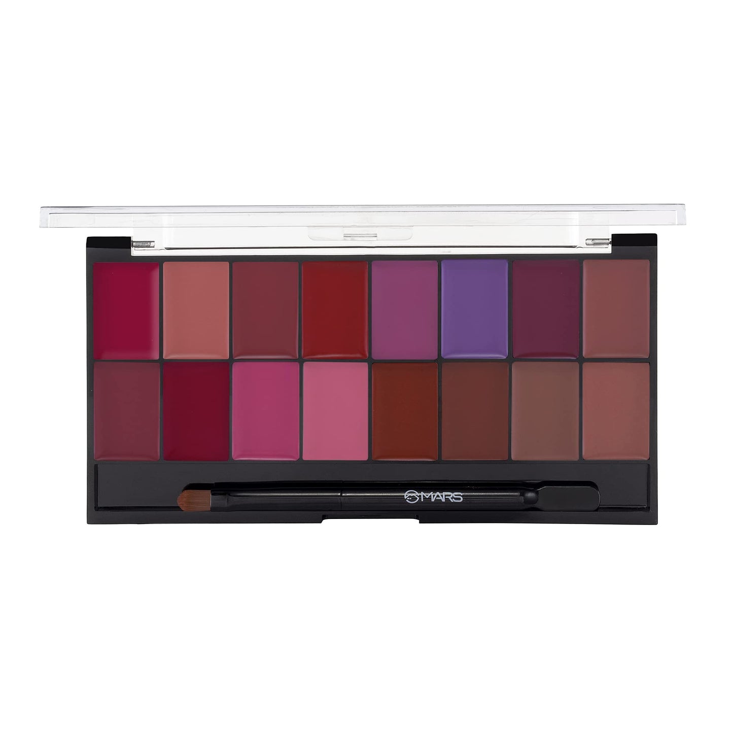 MARS Infinity Lip Palette | Demi Matte | 16 Colors to Infinte Lipstick Colors | Free Spatula cum Applicator (36.0 gm) (02-Multicolor)