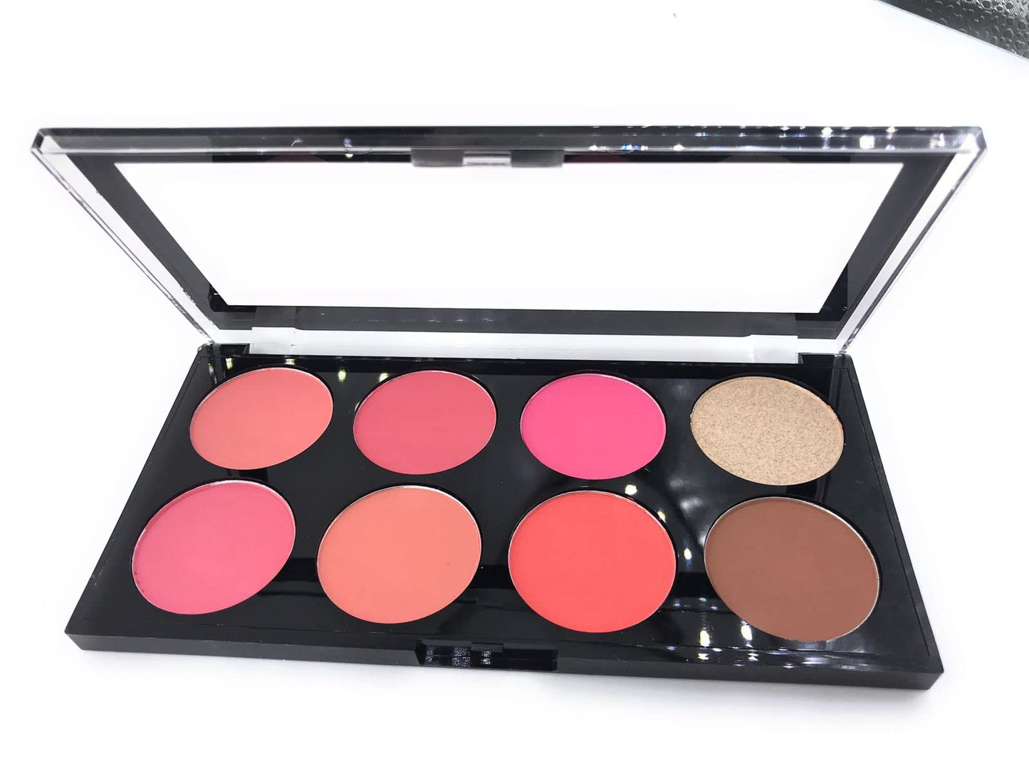 COSLUXE Professional 8 Colors Blush Palette, Matte Mineral Blush Powder Bright Shimmer Pro HD Face Blush,Contour and Highlight Blush Palette (02)