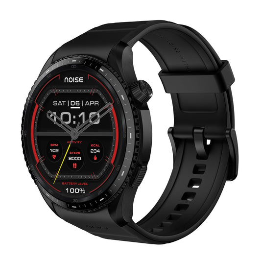Noise Newly Launched Halo 3 Smart Watch with 1.43” AMOLED Display, 1000 NITS Brightness, Premium Metal Design, Powered by AI Pro, AI Transcription, Morning Briefs, 7-Day Battery (Rich Black)