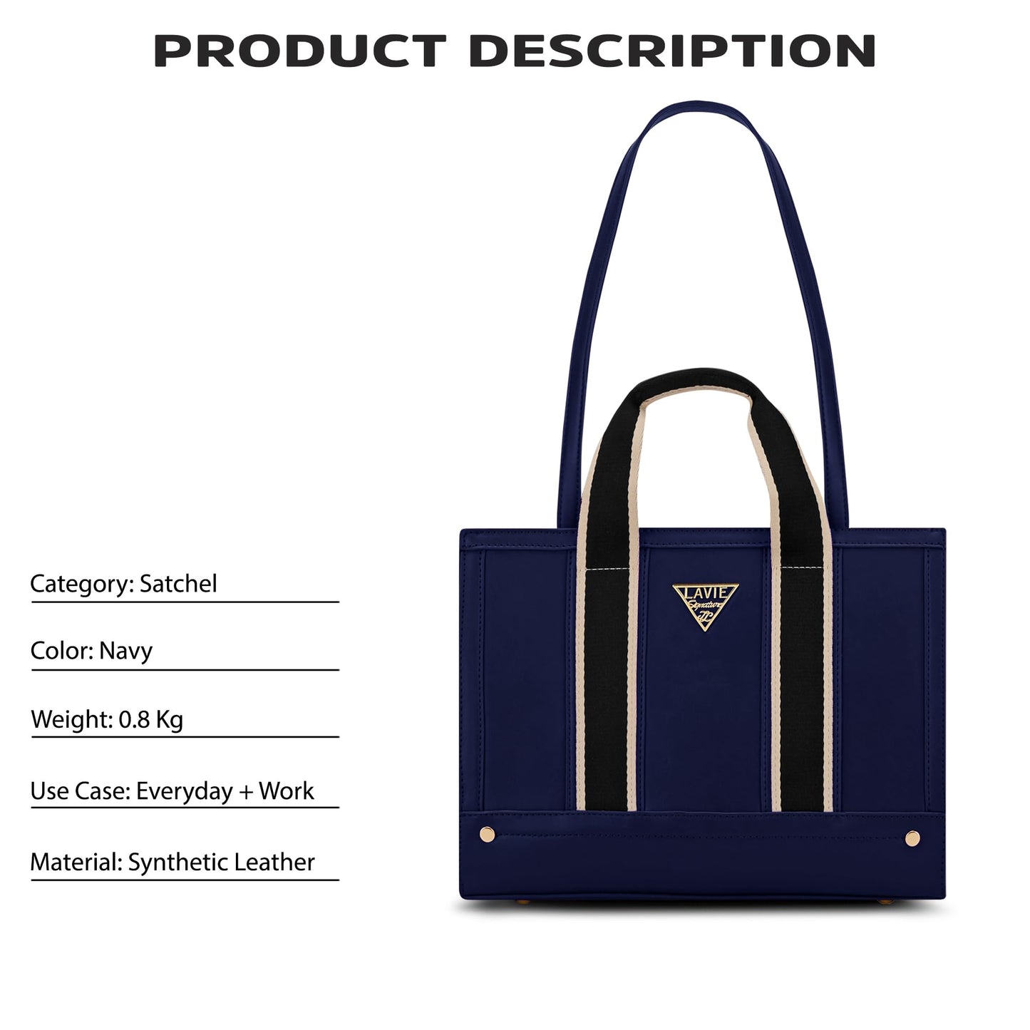Lavie Signature Women's Columbus 3C Satchel Handbag for Women | Satchel Bag for Work | Ladies purse | Stylish Shoulder Bag | Gift For Women