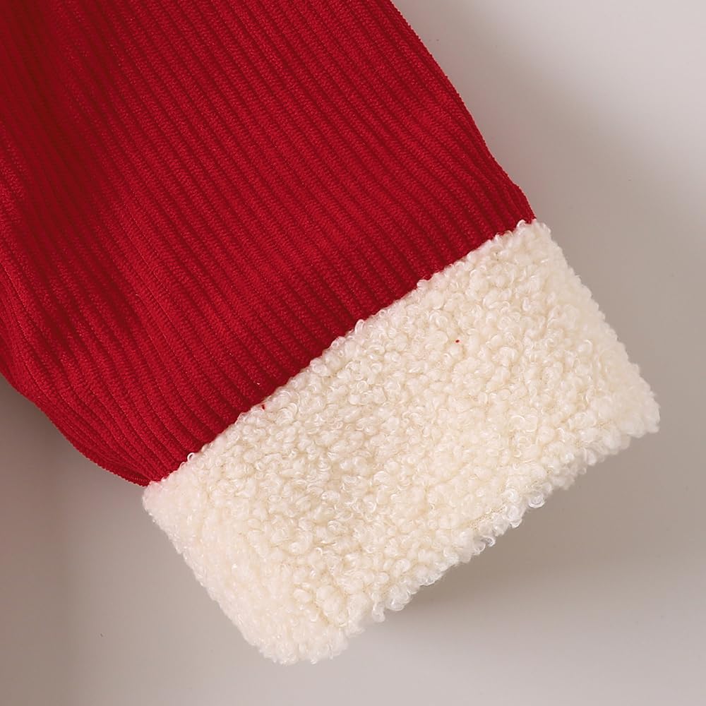 Hopscotch Boys Full Sleeves Red Sherpa Collar Corduroy Jacket For Ages (4-5 Years)